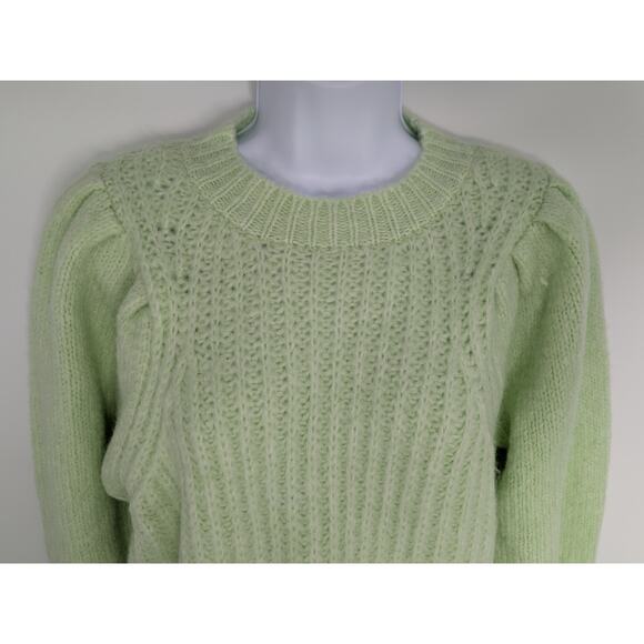 Topshop Pale Green Chunky Knit Sweater - Picture 3 of 9